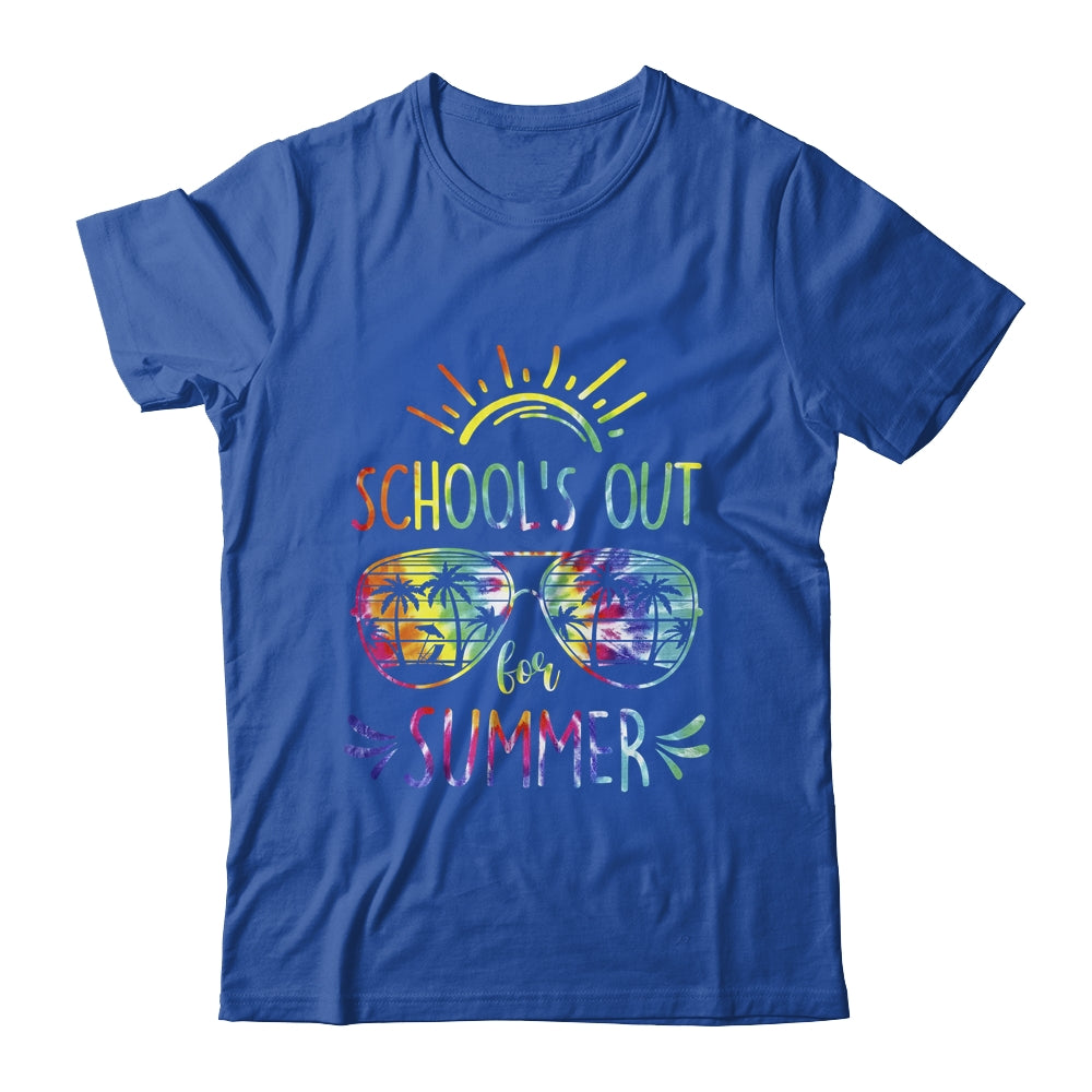 Schools Out For Summer Glasses Last Day Of School Tie Dye Shirt & Tank Top | siriusteestore