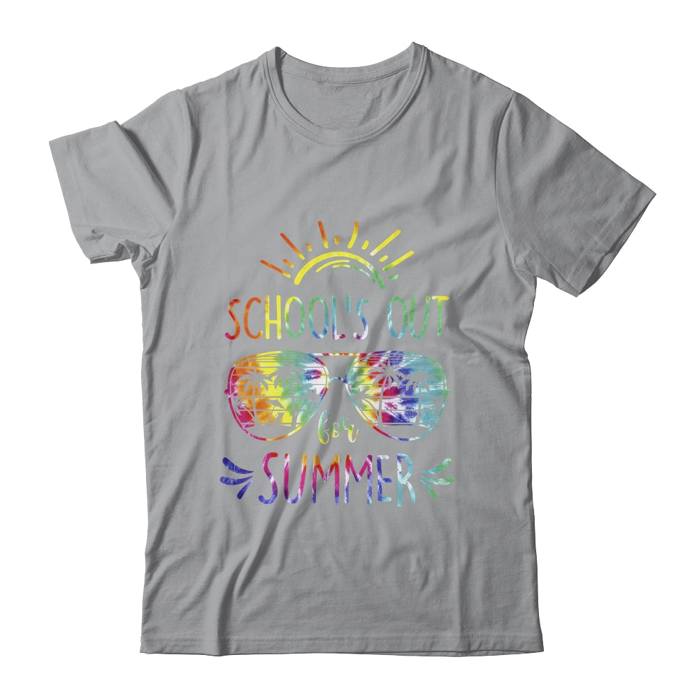 Schools Out For Summer Glasses Last Day Of School Tie Dye Shirt & Tank Top | siriusteestore