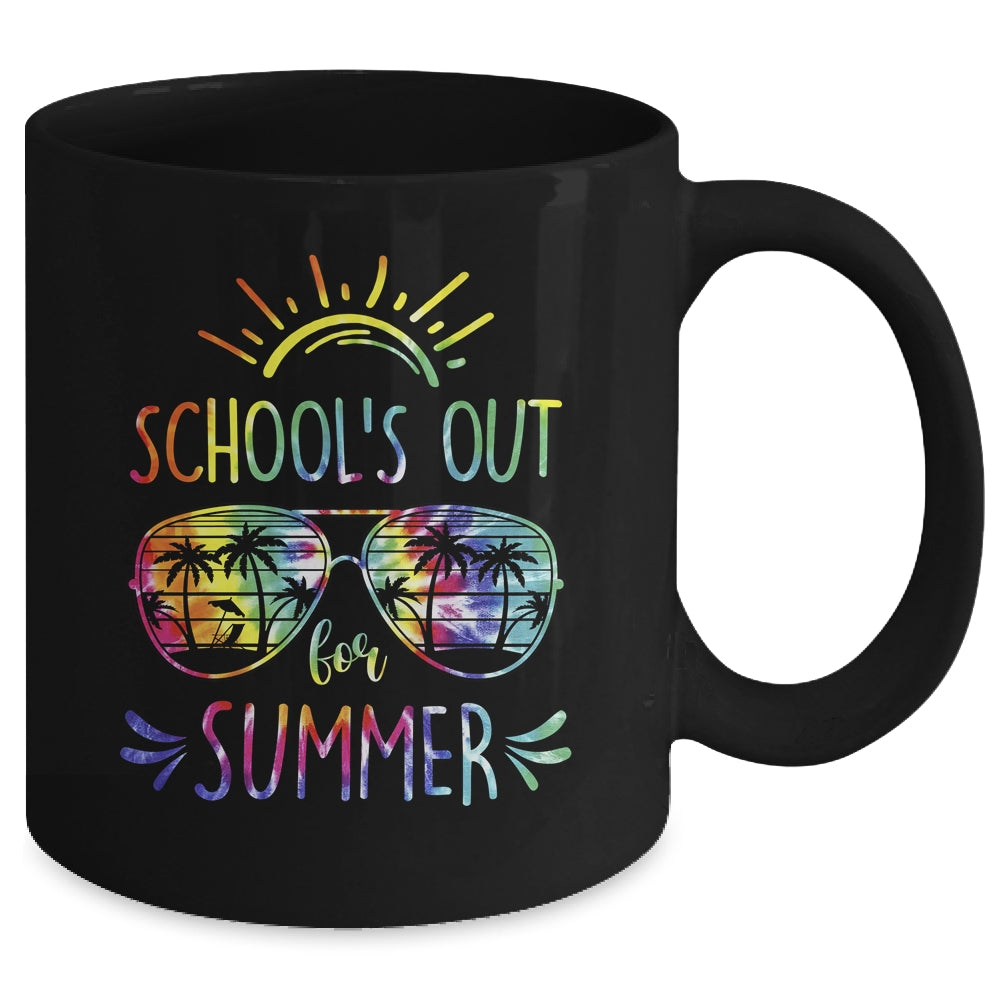 Schools Out For Summer Glasses Last Day Of School Tie Dye Mug | siriusteestore