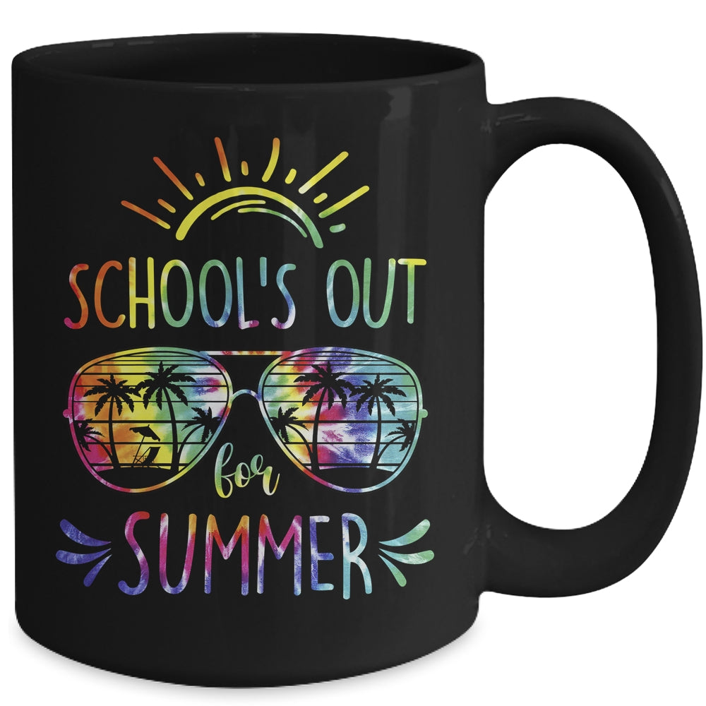 Schools Out For Summer Glasses Last Day Of School Tie Dye Mug | siriusteestore