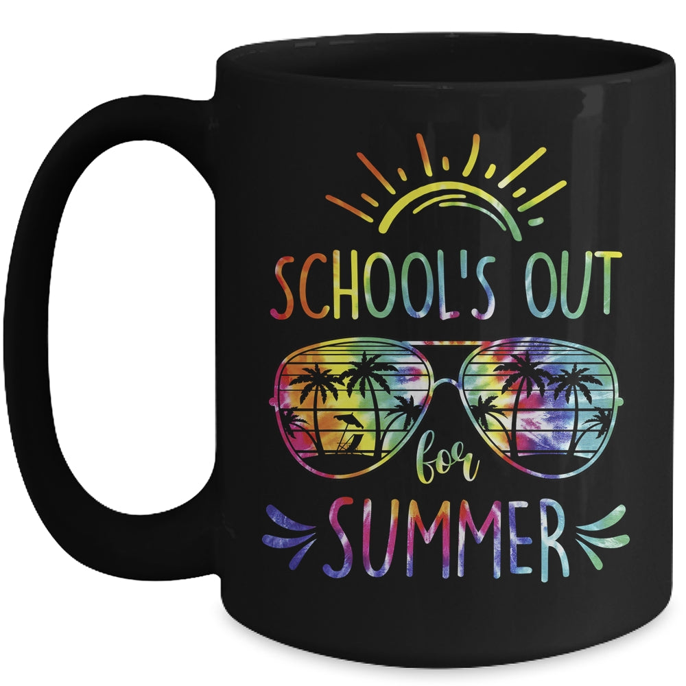 Schools Out For Summer Glasses Last Day Of School Tie Dye Mug | siriusteestore
