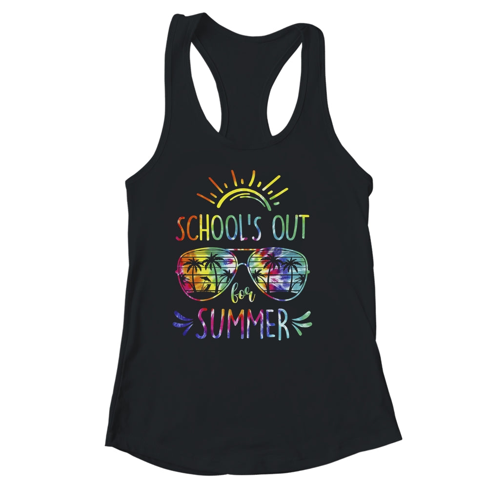 Schools Out For Summer Glasses Last Day Of School Tie Dye Shirt & Tank Top | siriusteestore