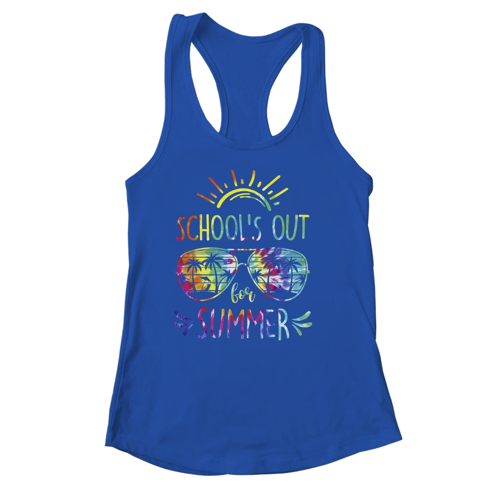 Schools Out For Summer Glasses Last Day Of School Tie Dye Shirt & Tank Top | siriusteestore