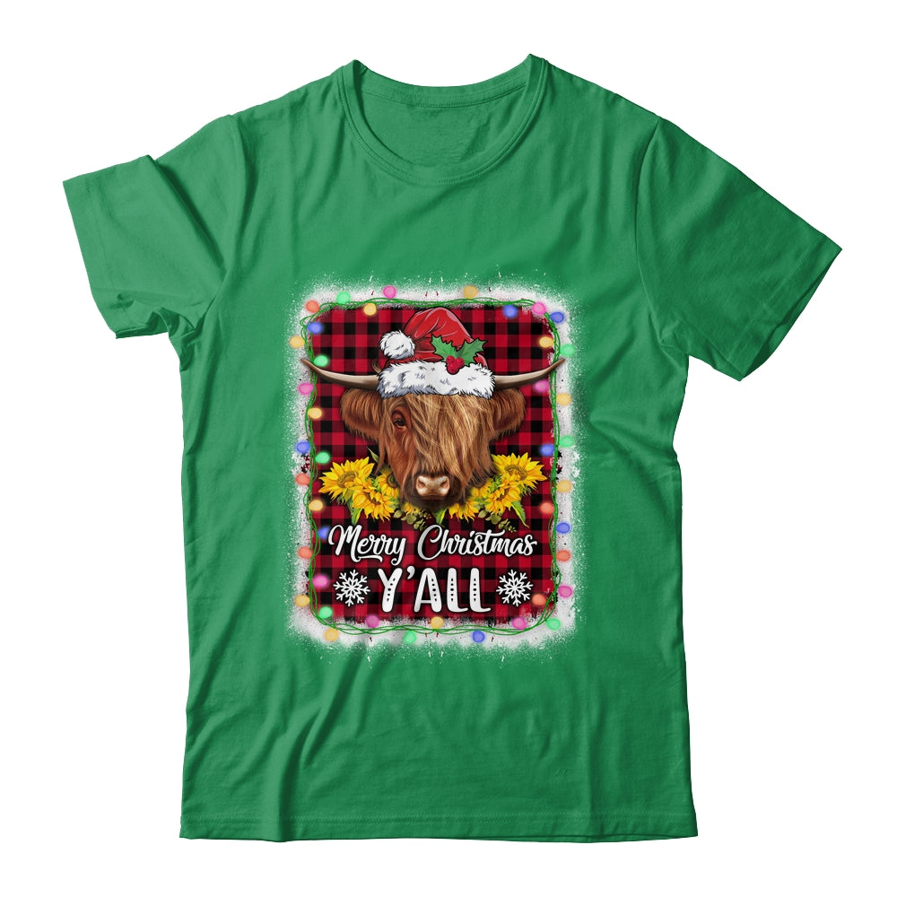 Scottish Hairy Cow Mom Heifer Merry Christmas Yall Xmas Shirt & Sweatshirt | siriusteestore