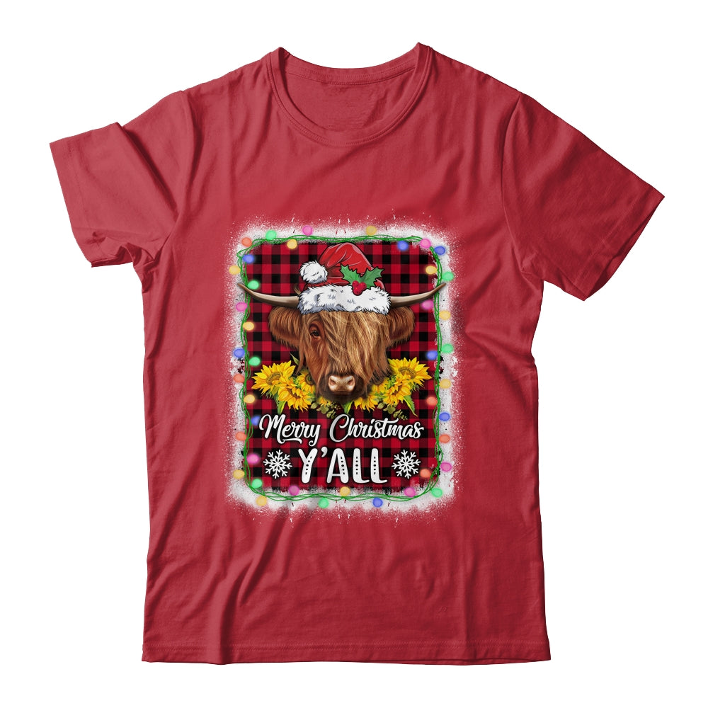 Scottish Hairy Cow Mom Heifer Merry Christmas Yall Xmas Shirt & Sweatshirt | siriusteestore
