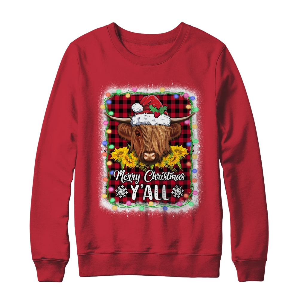 Scottish Hairy Cow Mom Heifer Merry Christmas Yall Xmas Shirt & Sweatshirt | siriusteestore