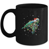 Sea Turtle Lights Funny Santa Hat Merry Christmas Mug | siriusteestore