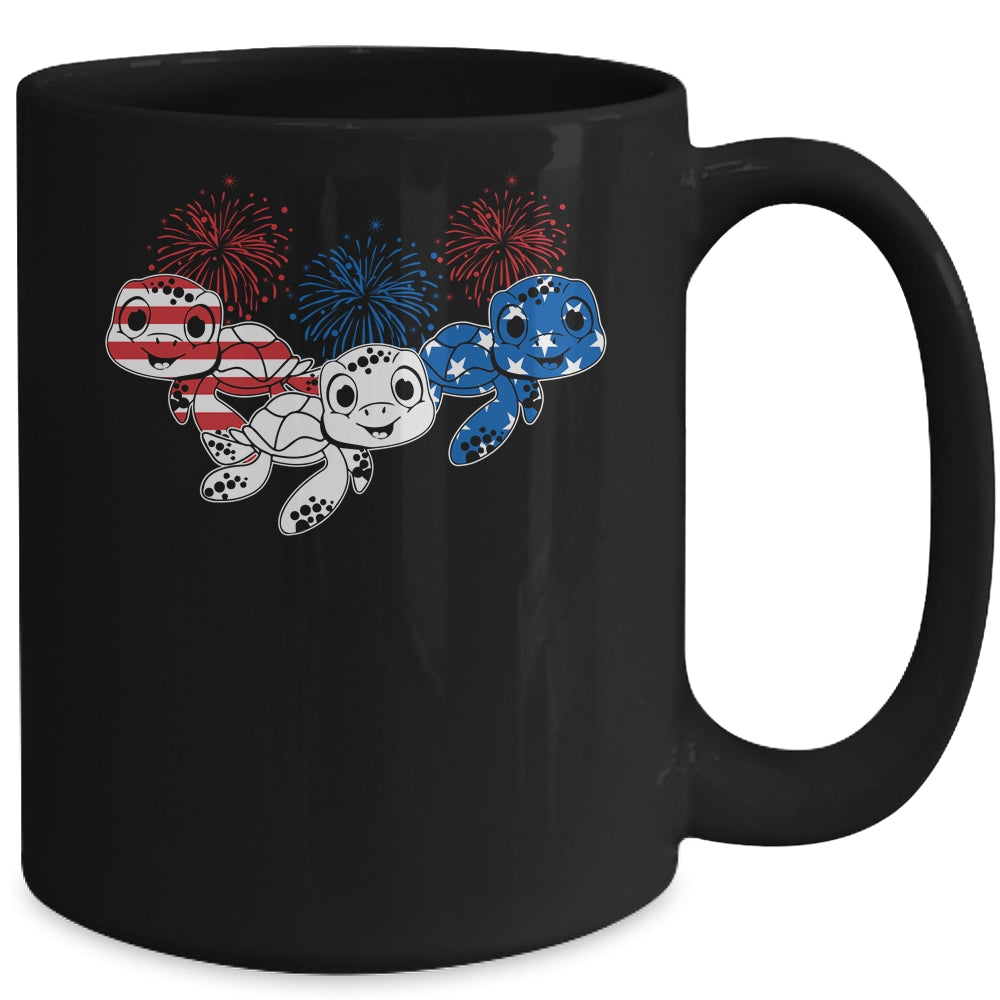Sea Turtles 4th Of July American USA Flag Patriotic Mug | siriusteestore