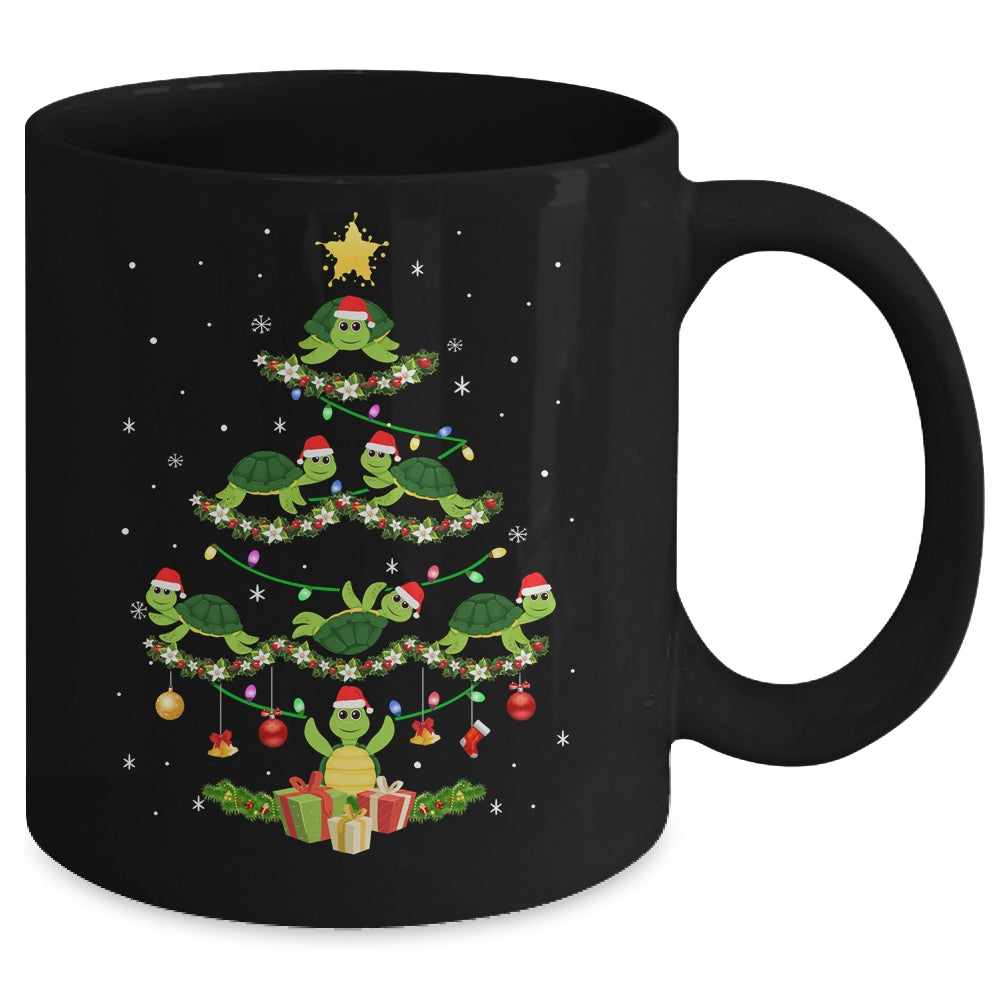Sea Turtles Lover Xmas Gift Sea Turtle Christmas Tree Mug | siriusteestore