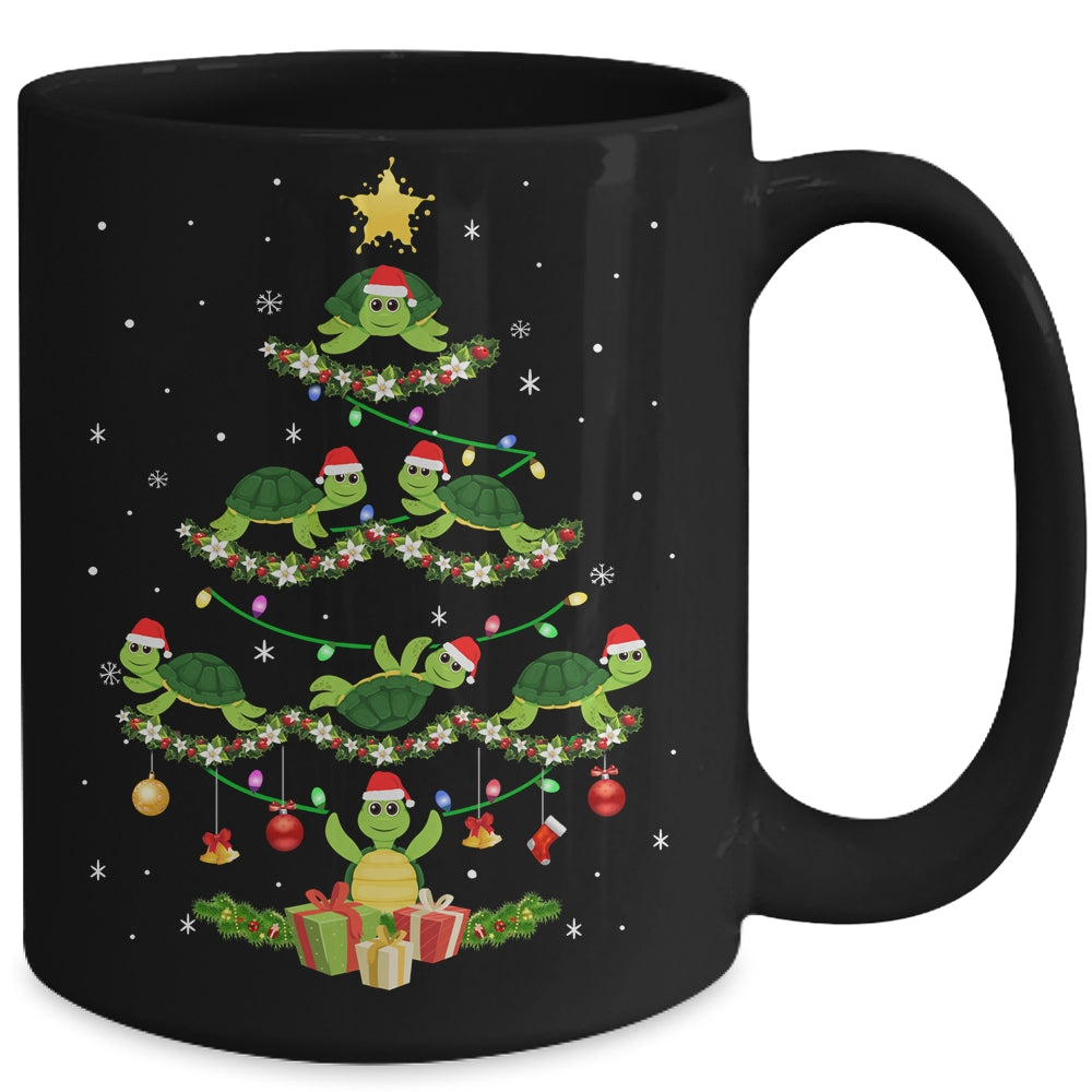 Sea Turtles Lover Xmas Gift Sea Turtle Christmas Tree Mug | siriusteestore