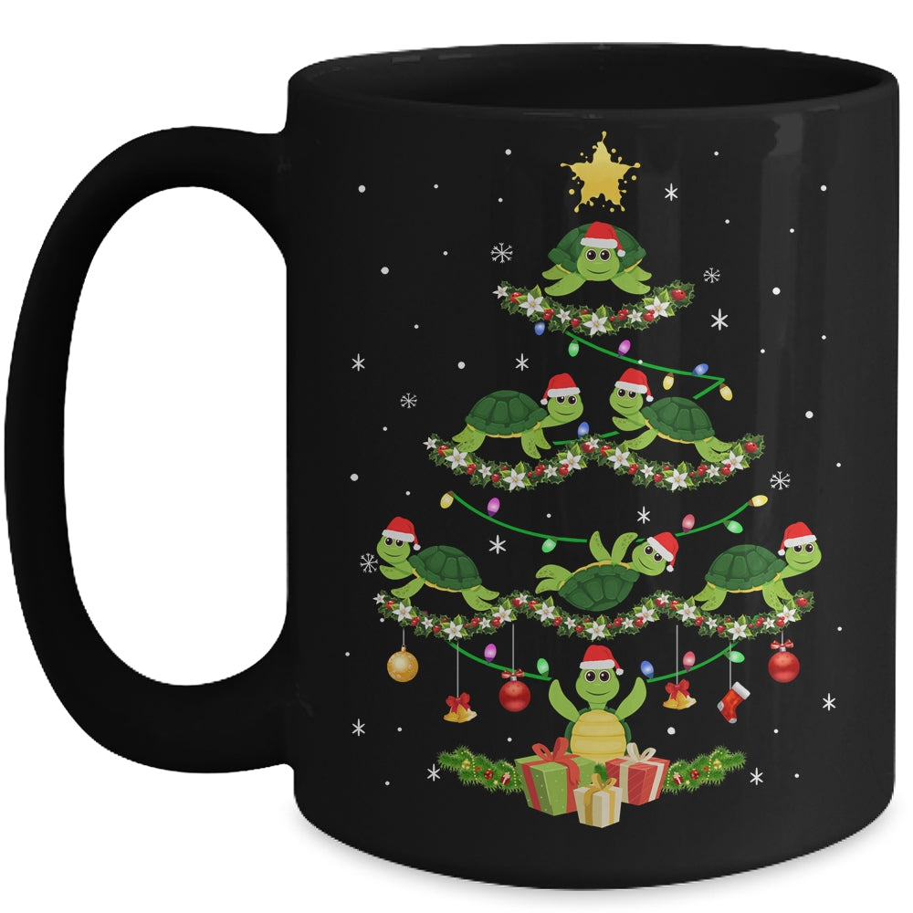 Sea Turtles Lover Xmas Gift Sea Turtle Christmas Tree Mug | siriusteestore