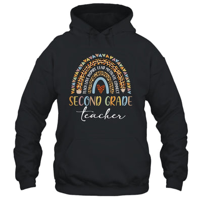 Second Grade Teacher Leopard Rainbow Teacher Team 2nd Grade Shirt & Hoodie | siriusteestore