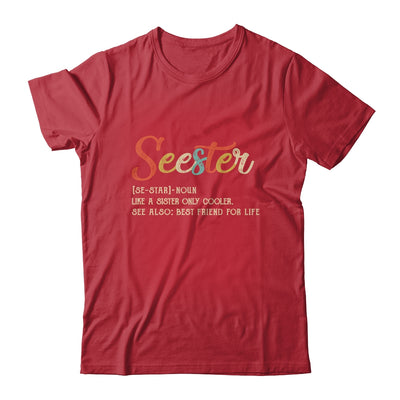 Seester Definition Funny Sister Best Friend For Life Vintage Shirt & Tank Top | siriusteestore