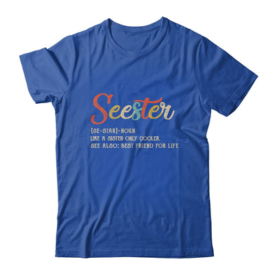 Seester Definition Funny Sister Best Friend For Life Vintage Shirt & Tank Top | siriusteestore