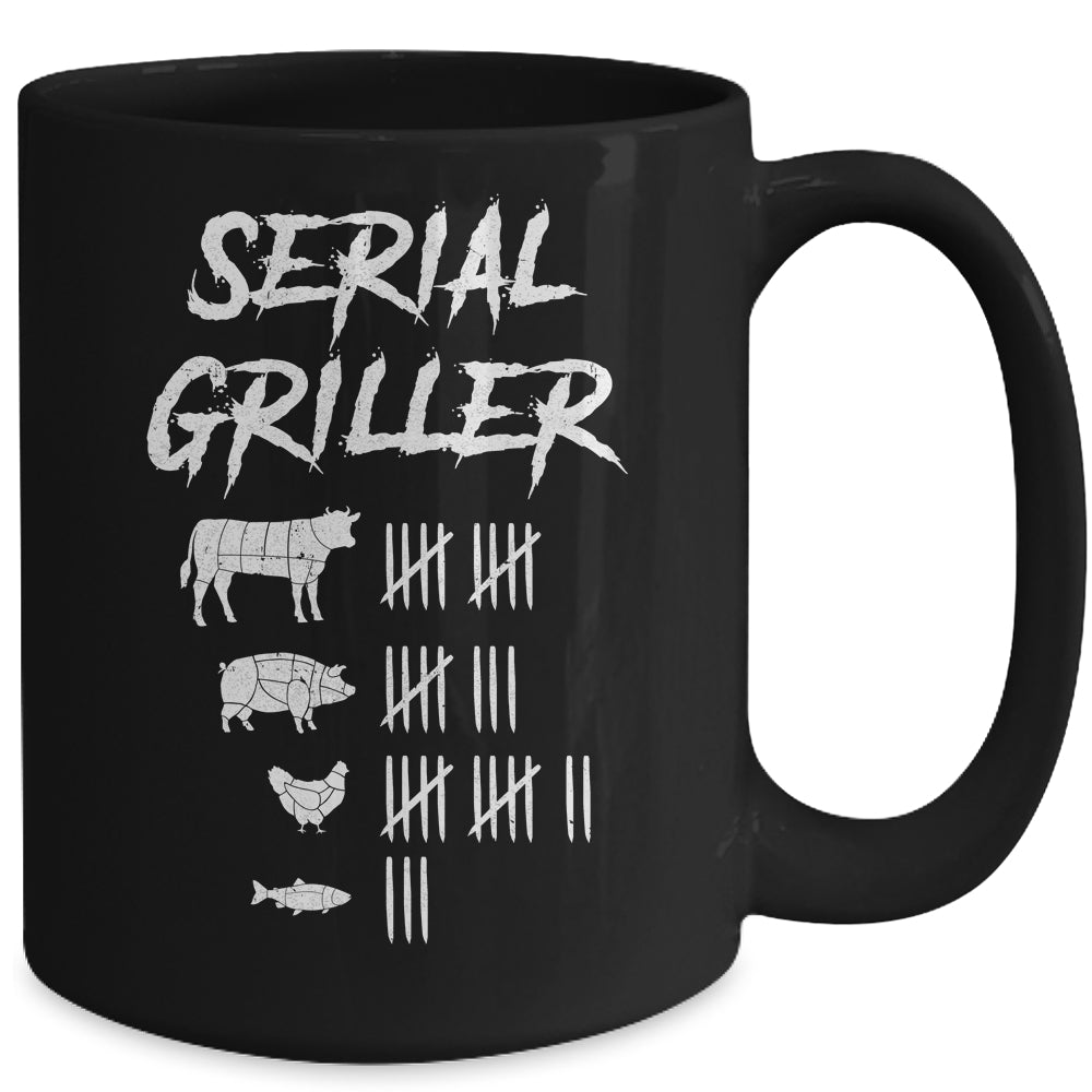 Serial Griller Fathers Day Funny Grilling Grill BBQ Chef Mug | siriusteestore