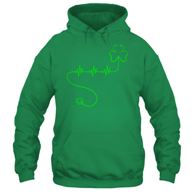 Shamrock Nurse Stethoscopes Heartbeat St Patrick Day Shirt & Hoodie | siriusteestore