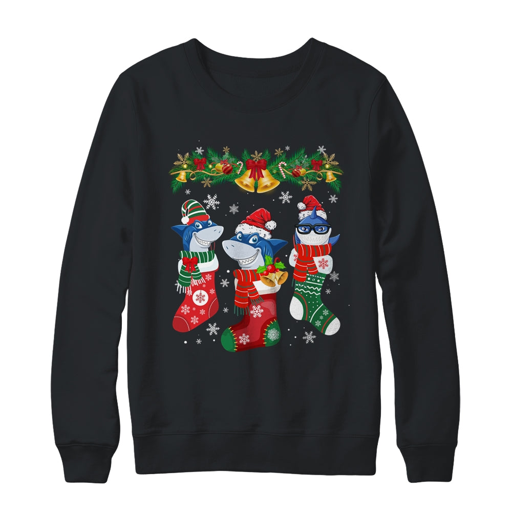Shark Socks Christmas Funny Family Christmas Shirt & Sweatshirt | siriusteestore
