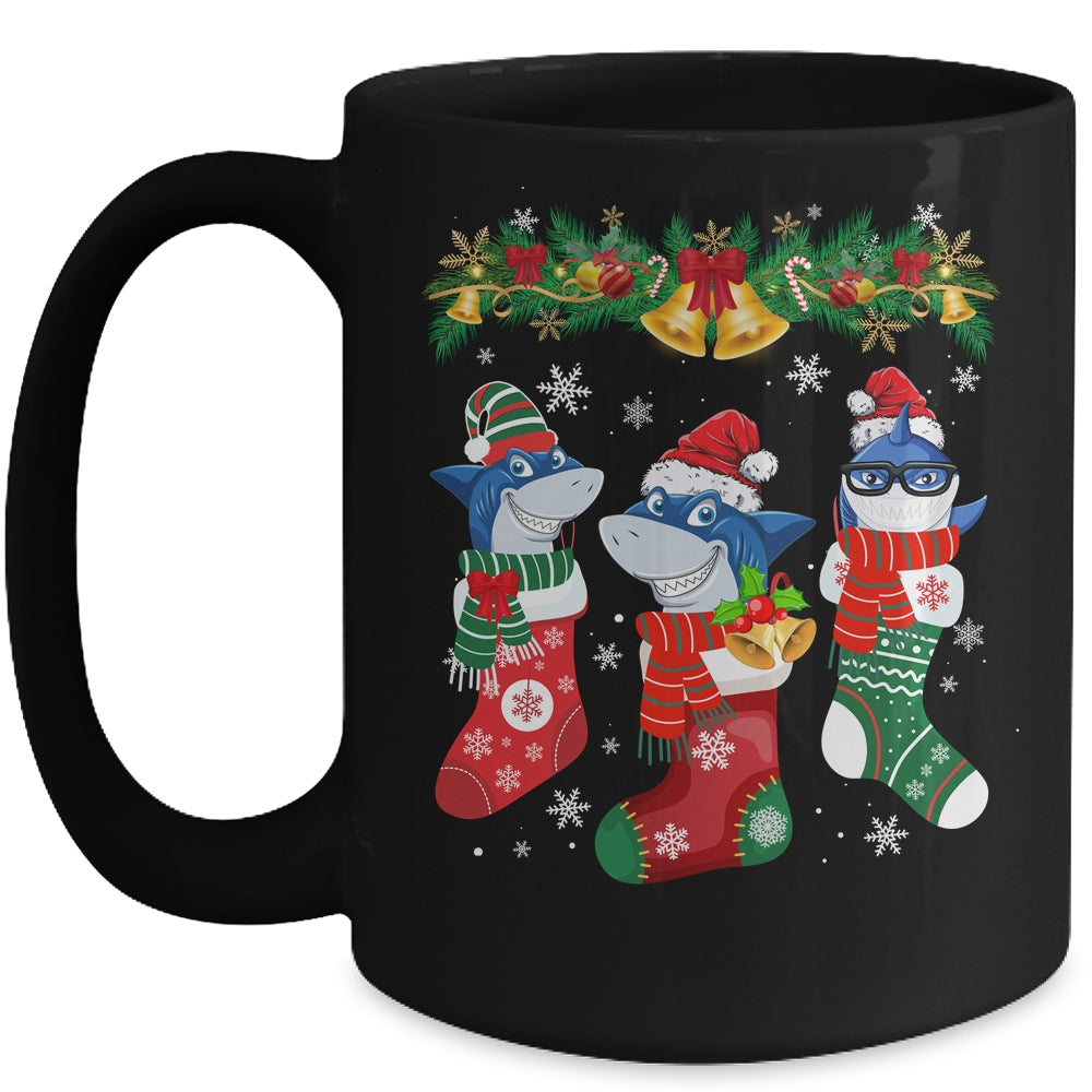 Shark Socks Christmas Funny Family Christmas Mug | siriusteestore