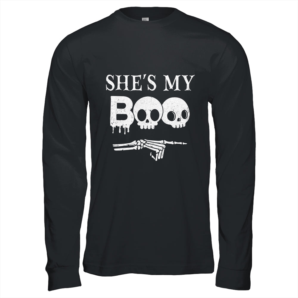 She's My Boo Skull Face Matching Halloween Couples Funny Shirt & Hoodie | siriusteestore