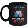 She's My Drunker Half Funny Beer Couple Matching 4th Of July Mug | siriusteestore
