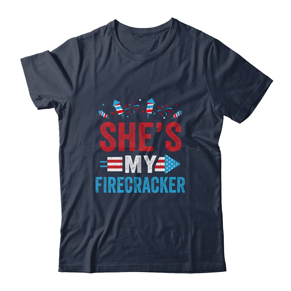 She's My Firecracker His And Hers 4th July Matching Couples Shirt & Tank Top | siriusteestore