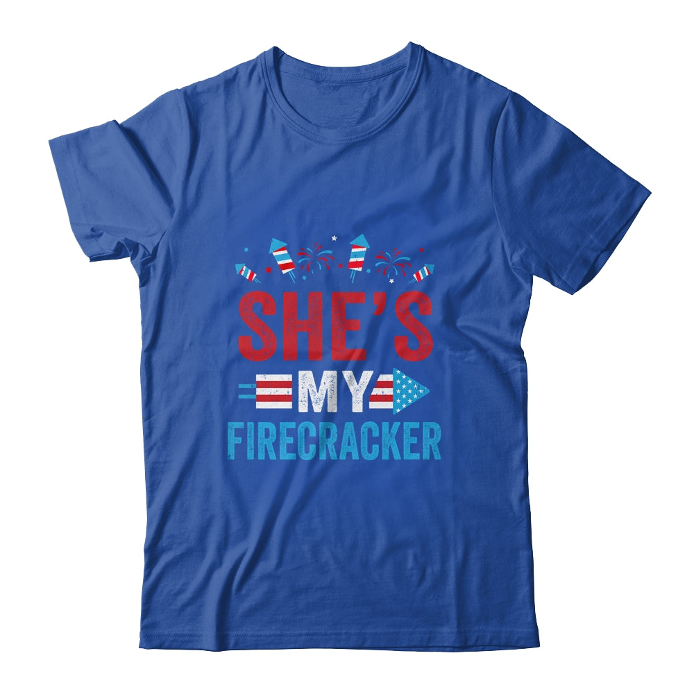 She's My Firecracker His And Hers 4th July Matching Couples Shirt & Tank Top | siriusteestore