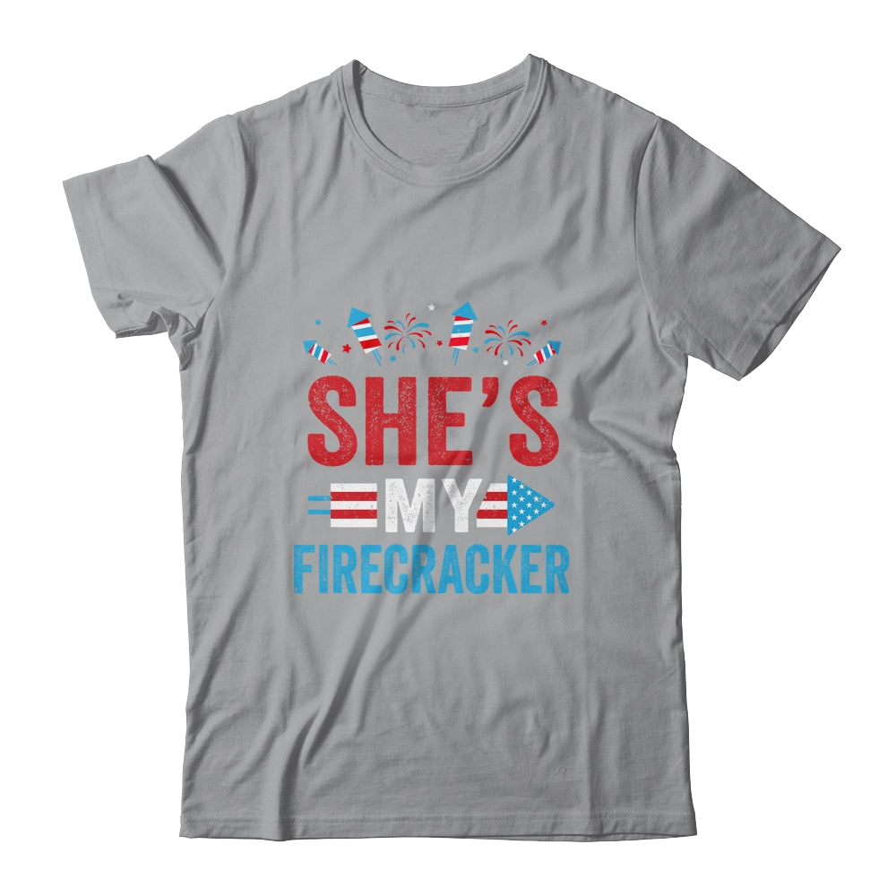She's My Firecracker His And Hers 4th July Matching Couples Shirt & Tank Top | siriusteestore