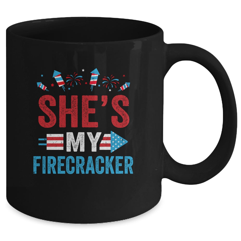 She's My Firecracker His And Hers 4th July Matching Couples Mug | siriusteestore