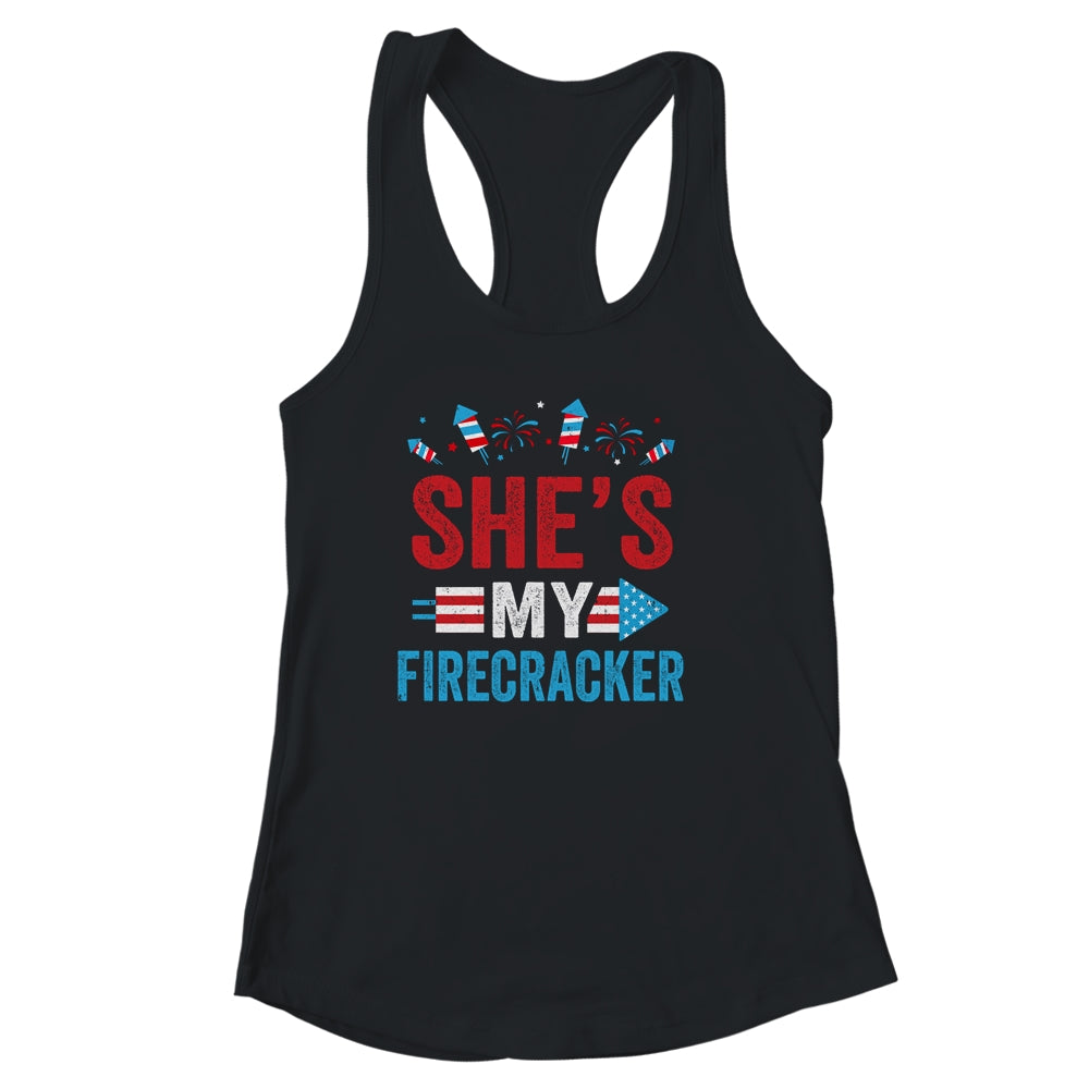 She's My Firecracker His And Hers 4th July Matching Couples Shirt & Tank Top | siriusteestore
