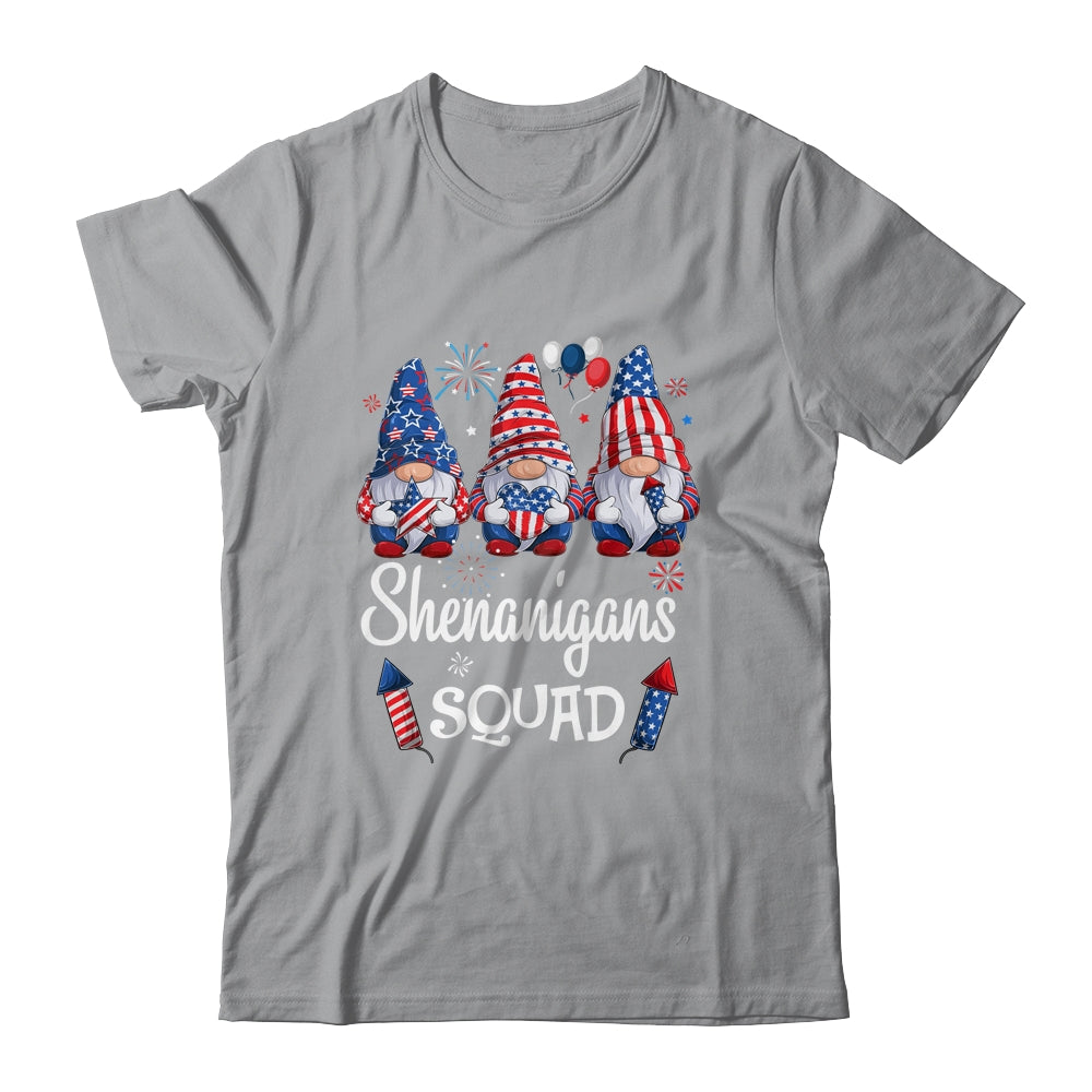 Shenanigans Squad 4th Of July Gnomes USA Independence Day Shirt & Tank Top | siriusteestore
