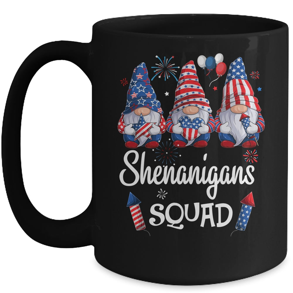Shenanigans Squad 4th Of July Gnomes USA Independence Day Mug | siriusteestore