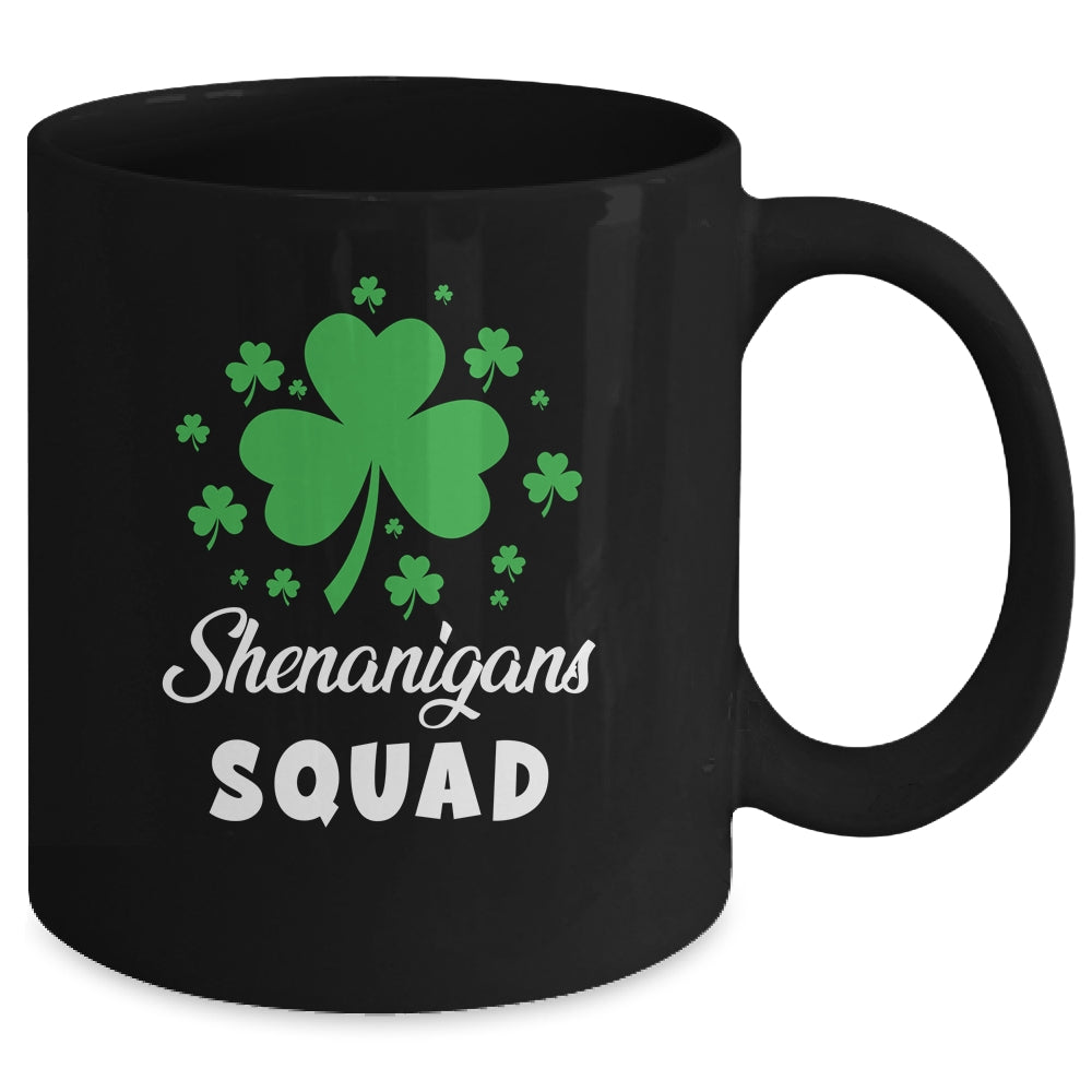 Shenanigans Squad Funny Irish St Patricks Day Shamrock Mug | siriusteestore