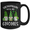 Shenanigans With My Gnomies St Patricks Day Gnome Shamrock Mug | siriusteestore