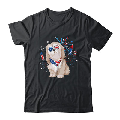 Shih Tzu Dog American USA Flag 4th of July Men women Lover Shirt & Tank Top | siriusteestore