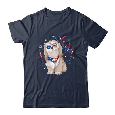 Shih Tzu Dog American USA Flag 4th of July Men women Lover Shirt & Tank Top | siriusteestore