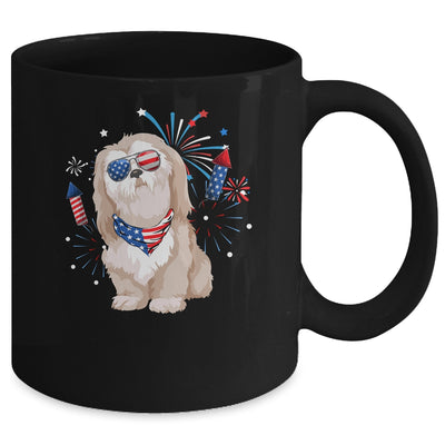 Shih Tzu Dog American USA Flag 4th of July Men women Lover Mug | siriusteestore