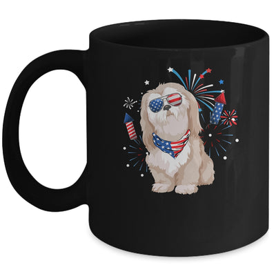Shih Tzu Dog American USA Flag 4th of July Men women Lover Mug | siriusteestore