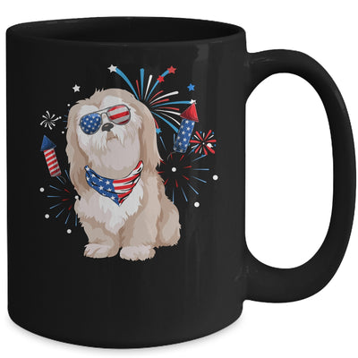 Shih Tzu Dog American USA Flag 4th of July Men women Lover Mug | siriusteestore