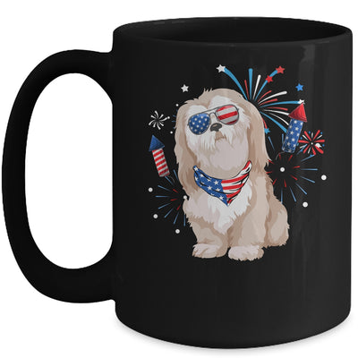 Shih Tzu Dog American USA Flag 4th of July Men women Lover Mug | siriusteestore