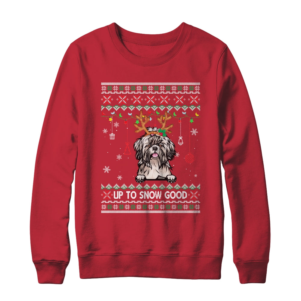 Shih Tzu Dog Reindeer Ugly Christmas Xmas Shirt & Sweatshirt | siriusteestore