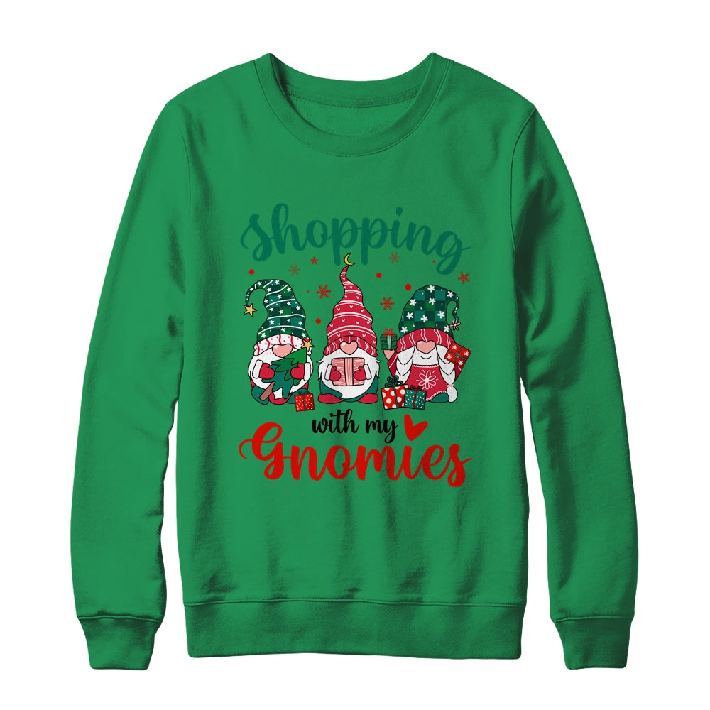 Shopping With My Gnomies Cute Xmas Gnomes Lover Christmas Shirt & Sweatshirt | siriusteestore