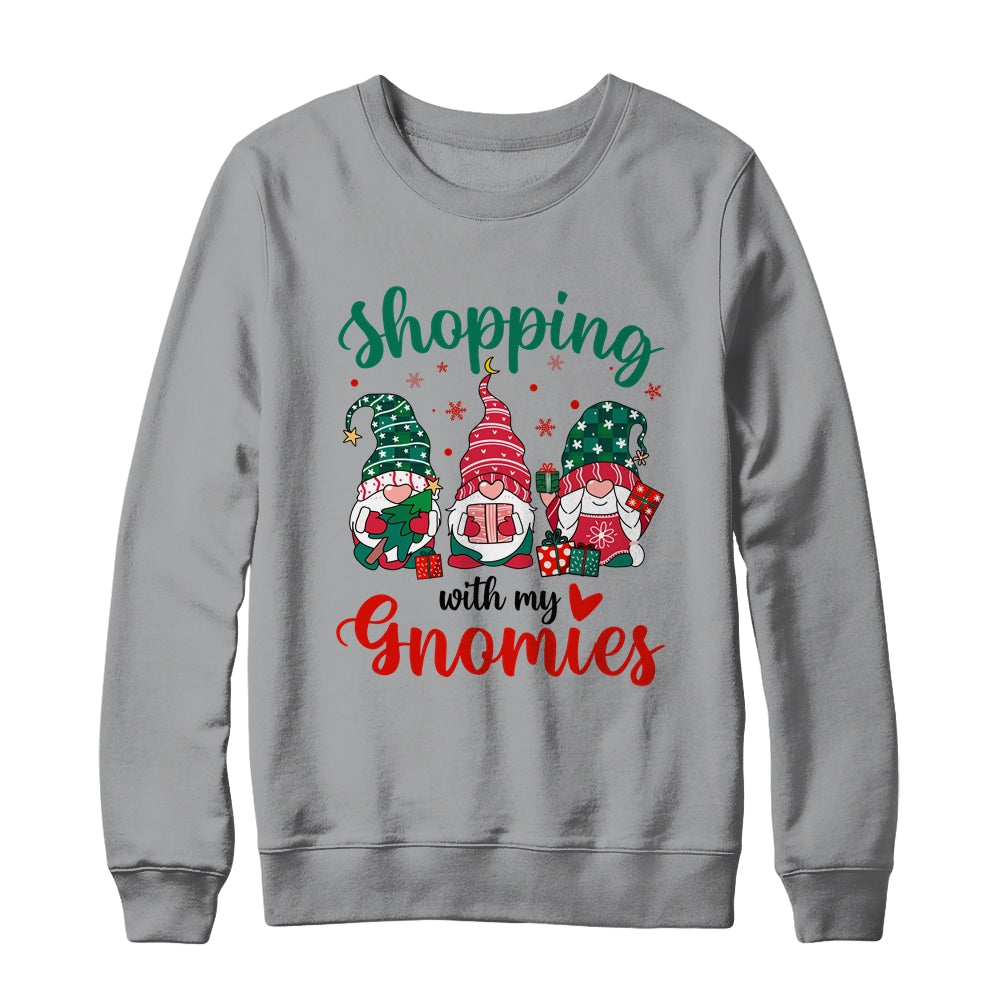 Shopping With My Gnomies Cute Xmas Gnomes Lover Christmas Shirt & Sweatshirt | siriusteestore
