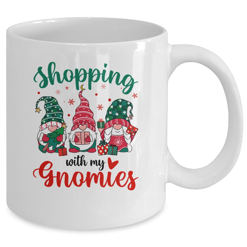 Shopping With My Gnomies Cute Xmas Gnomes Lover Christmas Mug | siriusteestore