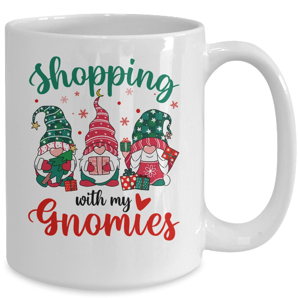 Shopping With My Gnomies Cute Xmas Gnomes Lover Christmas Mug | siriusteestore