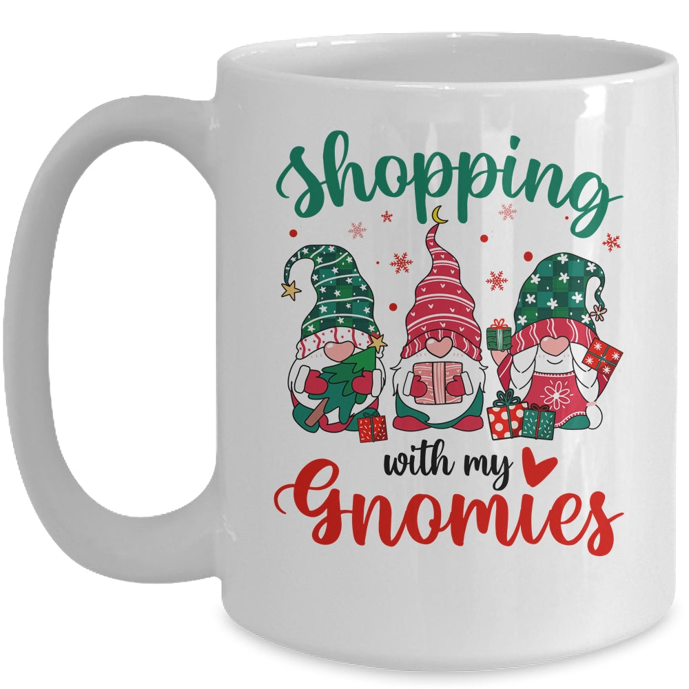 Shopping With My Gnomies Cute Xmas Gnomes Lover Christmas Mug | siriusteestore