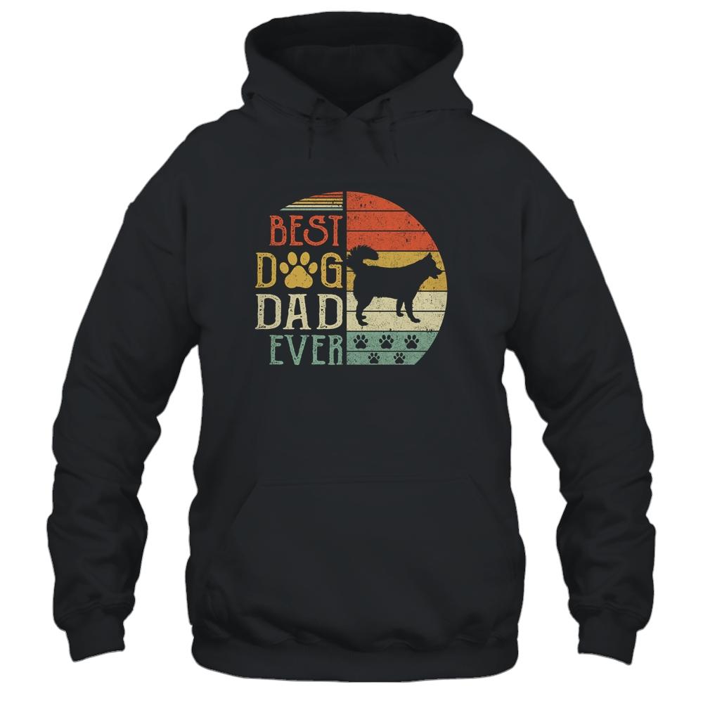 Siberian Husky Best Dog Dad Ever Vintage Father's Day Retro Shirt & Hoodie | Siriustee.com