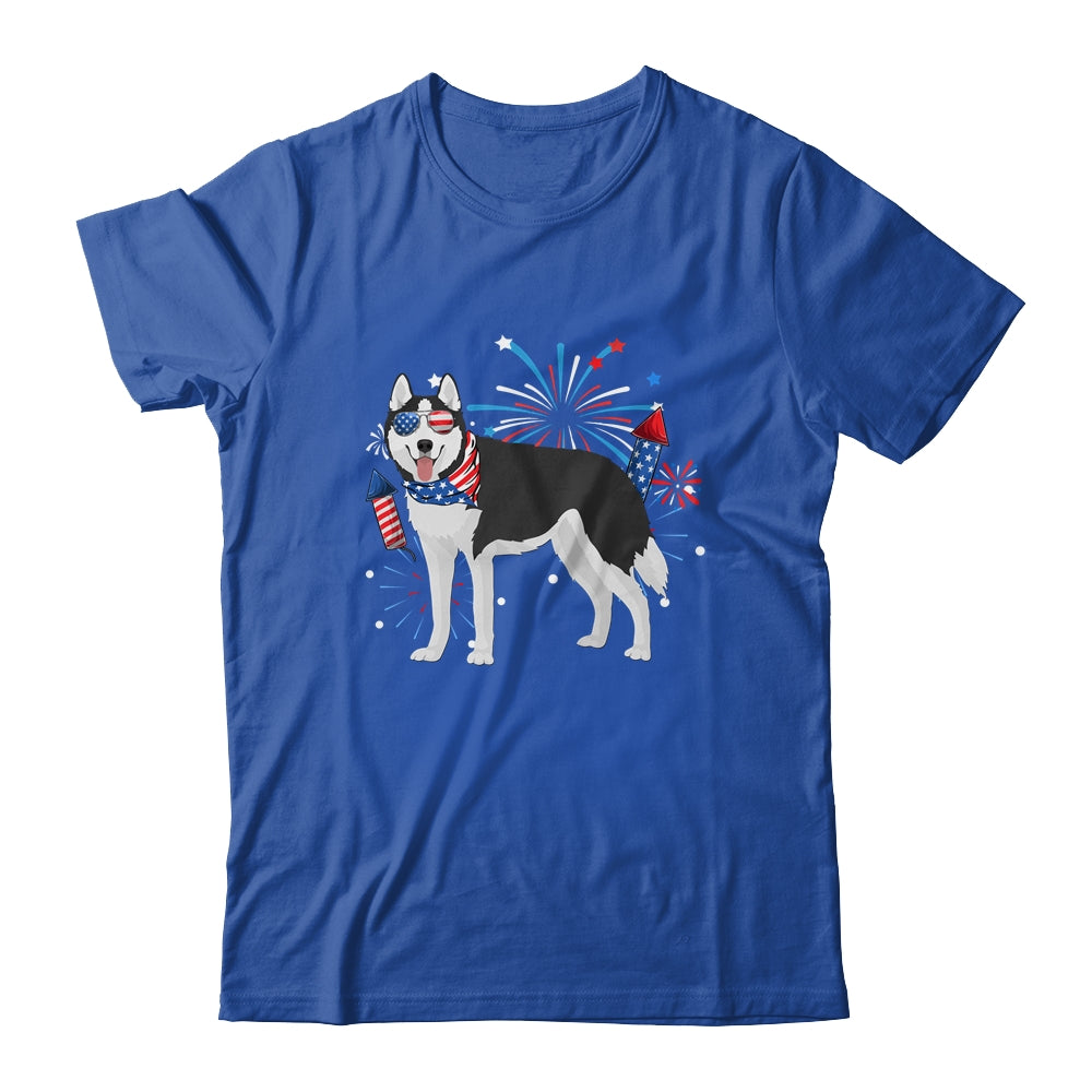Siberian Husky Dog American USA Flag 4th of July women Lover Shirt & Tank Top | siriusteestore