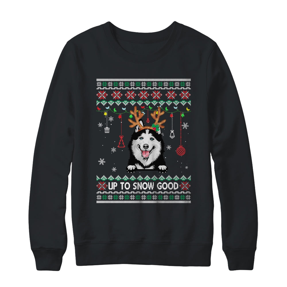 Siberian Husky Dog Reindeer Ugly Christmas Xmas Shirt & Sweatshirt | siriusteestore