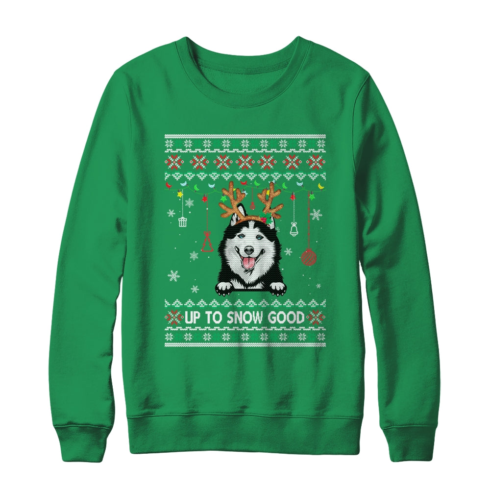 Siberian Husky Dog Reindeer Ugly Christmas Xmas Shirt & Sweatshirt | siriusteestore
