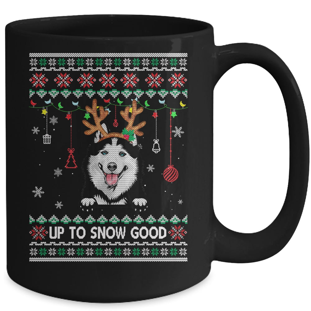 Siberian Husky Dog Reindeer Ugly Christmas Xmas Mug | siriusteestore
